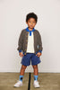 mini rodini cable plain piping shorts blue