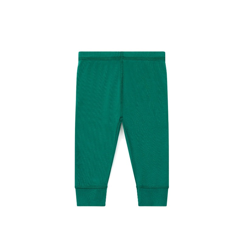 bonton tino organic baby leggings green