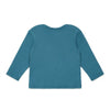 bonton tina organic baby t-shirt blue curieux