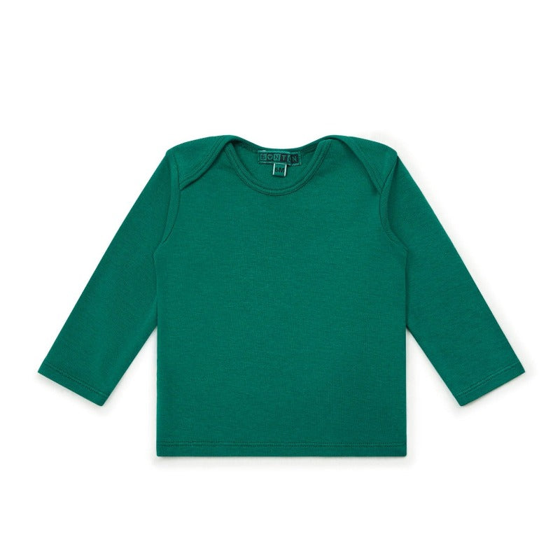 bonton tina organic baby t-shirt green