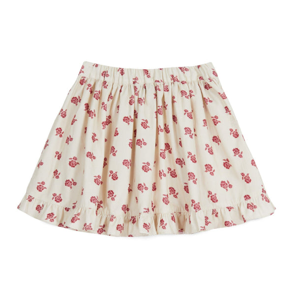 mipounet adela corduroy skirt ecru/red