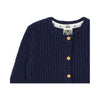 bonton rib knit baby cardigan navy