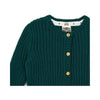 bonton rib knit baby cardigan green