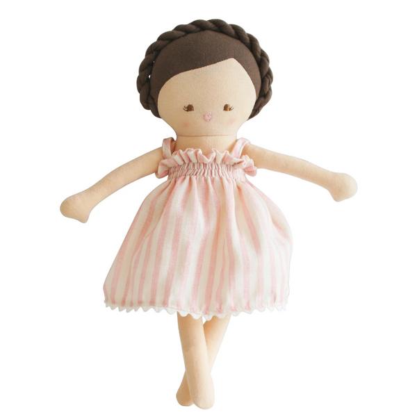 alimrose baby daisy doll pink stripe