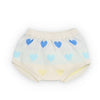 the new society pinpilin knit baby set multicolor hearts