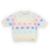 the new society pinpilin knit top multicolor hearts