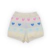 the new society pinpilin knit shorts multicolor hearts