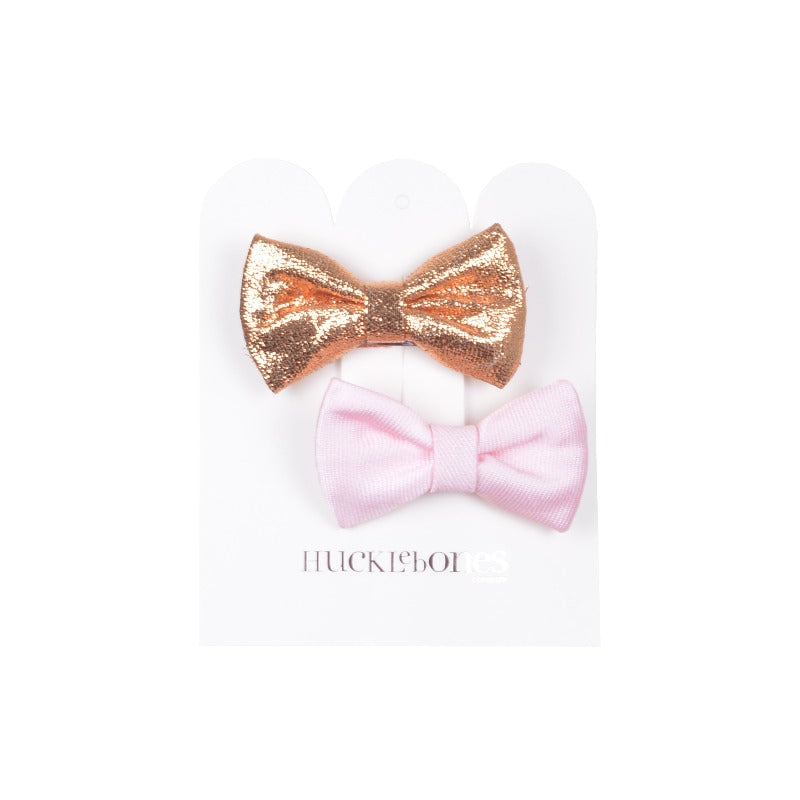 hucklebones baby hair clip set amber/rose