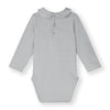 gray label baby collar onesie stone grey/cream