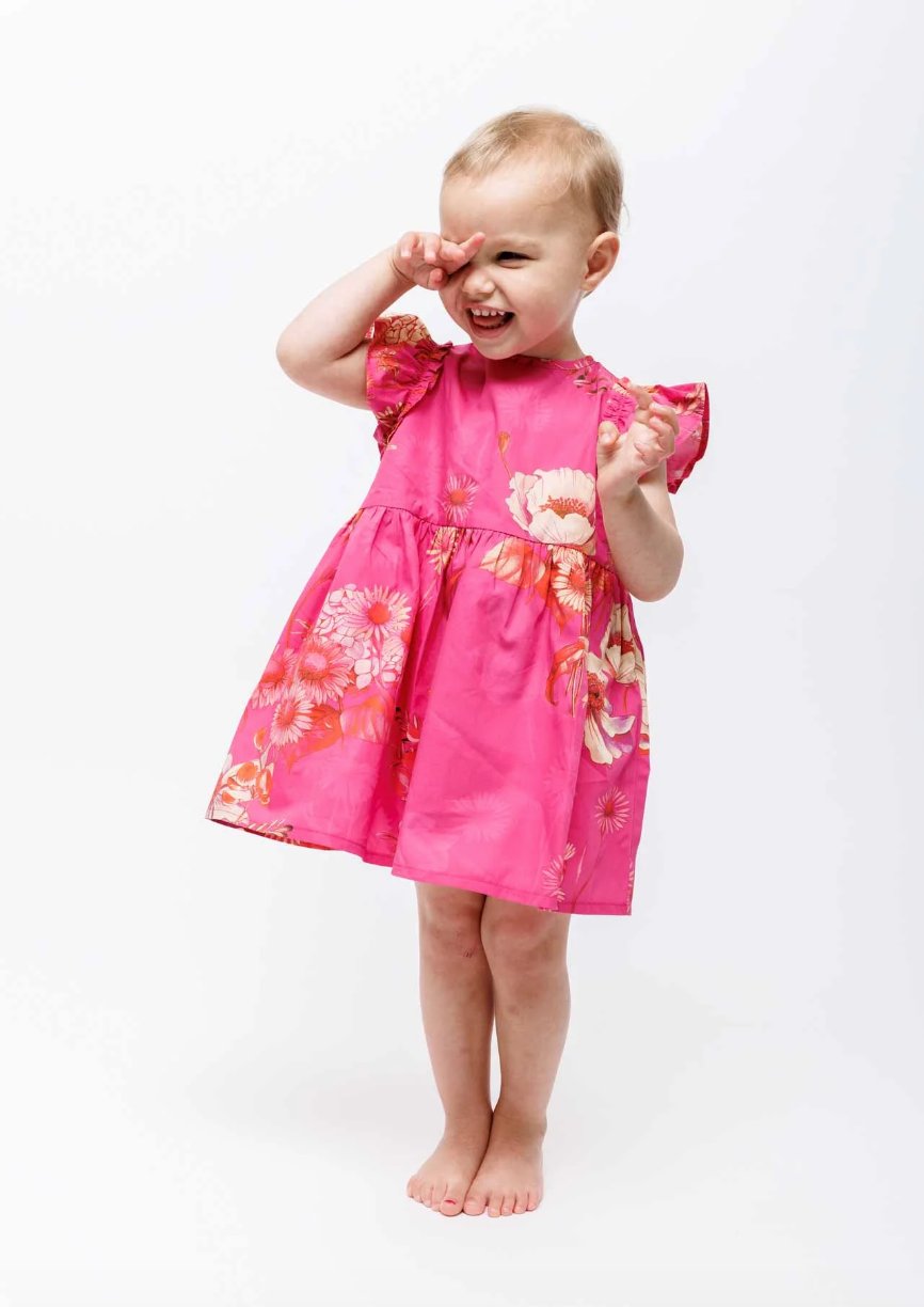 christina rohde floral baby dress pink – kodomo christina rohde floral baby dress pink – kodomo