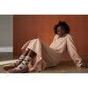 the new society velour ballerinas pink dust