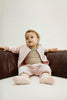 gray label baby raglan cardigan faded pink