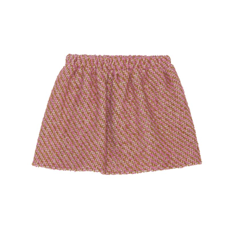 christina rohde tweed skirt rose/beige