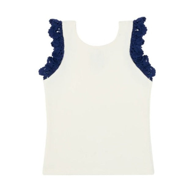 the middle daughter vest friend top porcelain