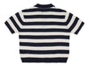 morley xian knitted polo navy stripe