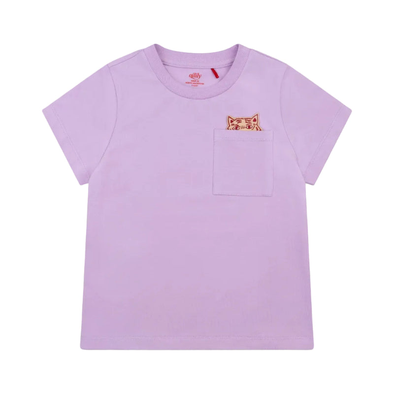 oilily trang tiger patch t-shirt lavender
