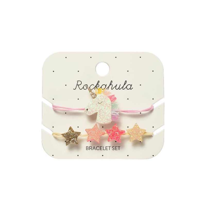 rainbow unicorn bracelet set