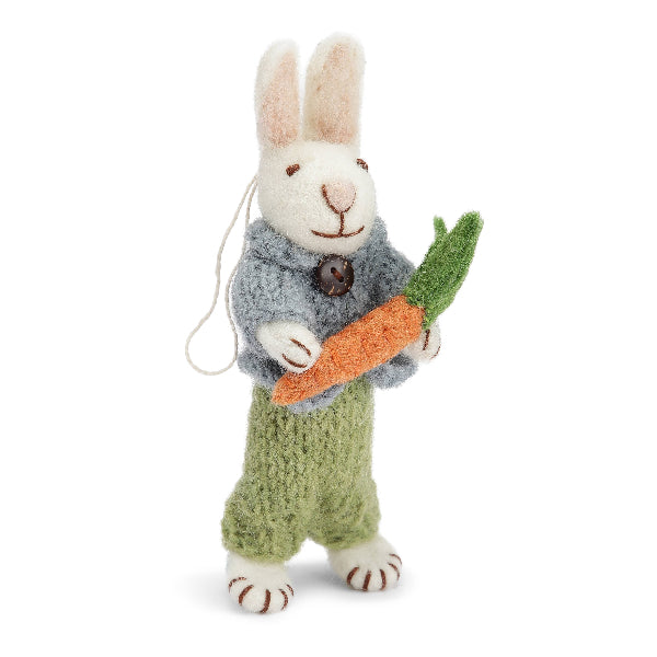 gry & sif bunny with carrot ornament