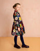 oilily delphia long sleeve dress floral navy