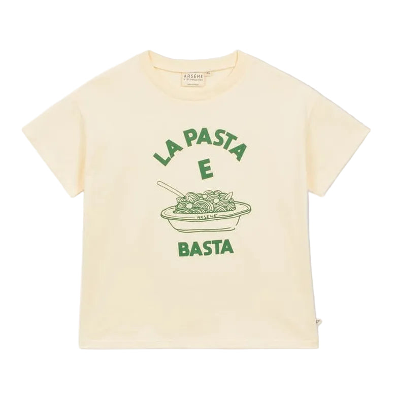 arsene & les pipelettes pasta e basta t-shirt kaki