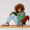 veja volley elastic laces leather sneakers guimauve pekin bark