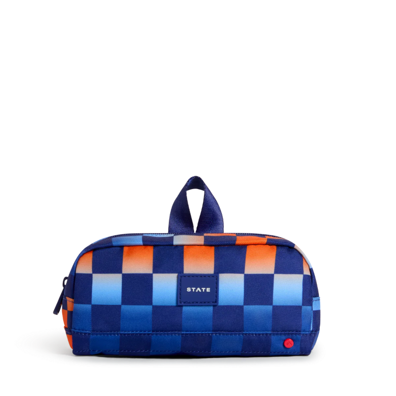 state bags clinton pencil case gradient checkerboard