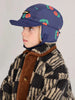 bobo choses stamp bloom all over winter cap navy blue