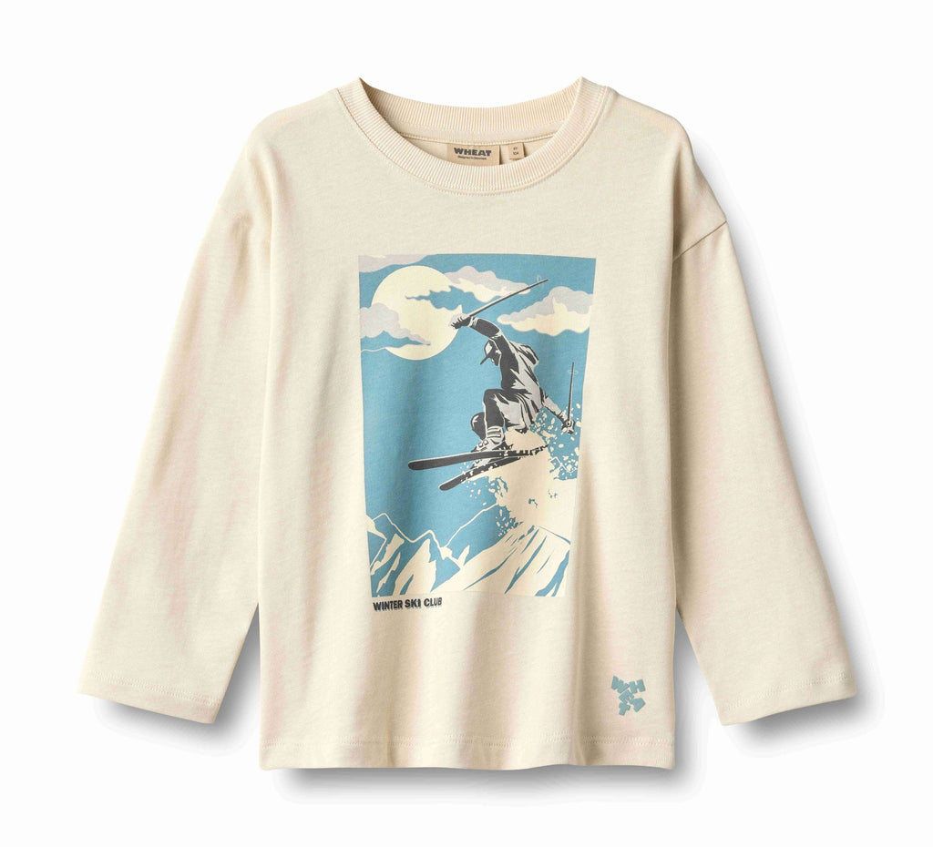 wheat dixie ski print t-shirt off white