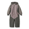 Children's snowsuit with floral sleeves 