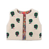 oilily clover faux fur vest cream