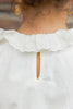 bonton ruffle collar long sleeve t-shirt ecru