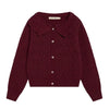 the new society luma cardigan burgundy