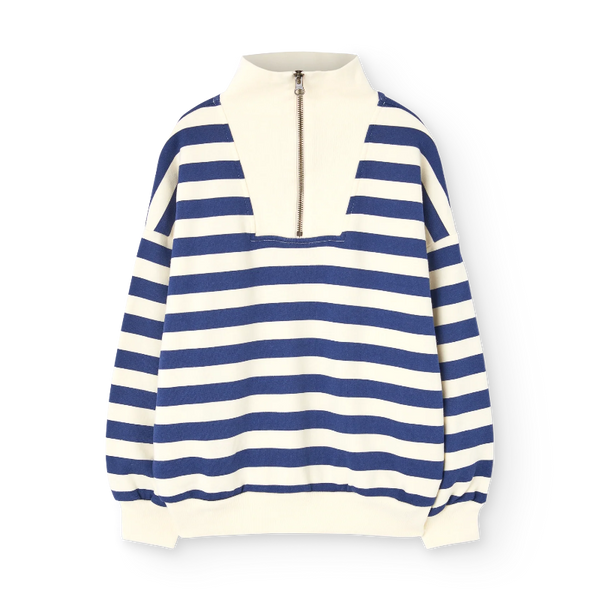 the animals observatory blowfly kid sweatshirt blue stripe