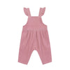 tartine et chocolat baby velour overalls pink