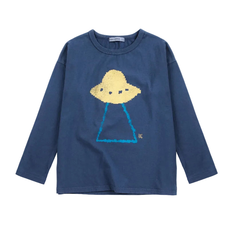 bobo choses pixel abduction t-shirt blue