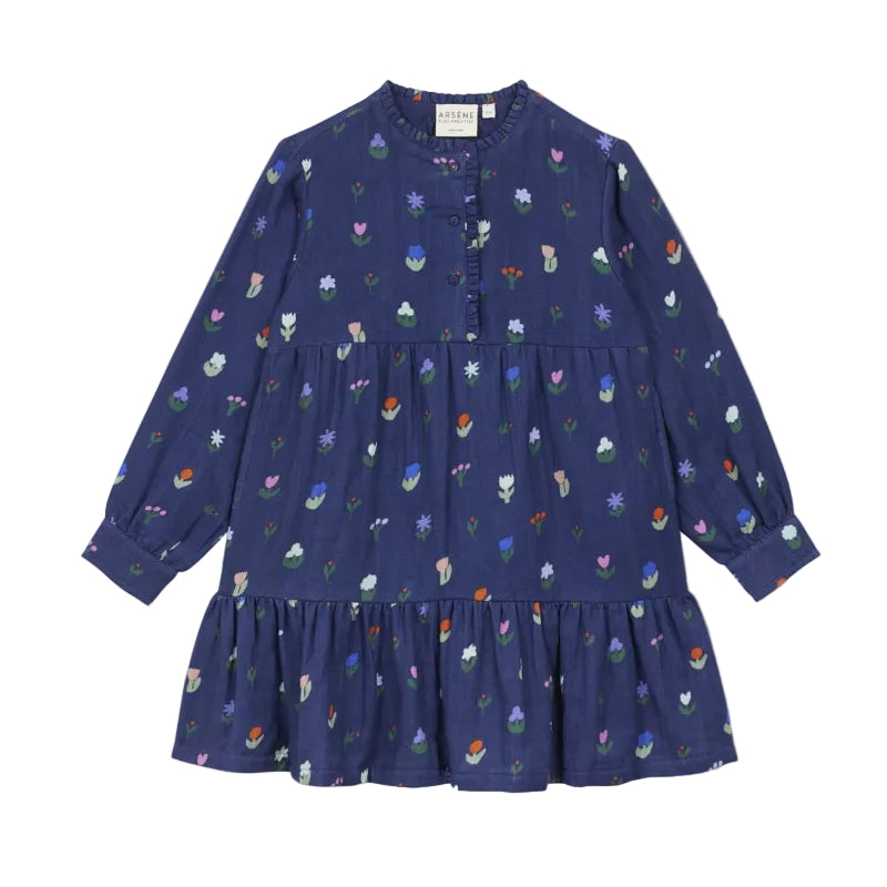 arsene & les pipelettes floral dress blue