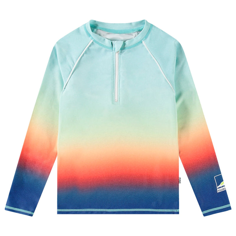 molo noble long sleeve rashguard blue fade