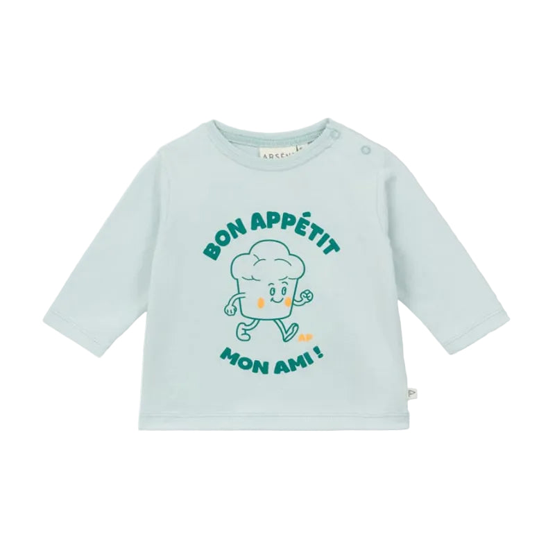 arsene & les pipelettes bon apetit baby t-shirt ice