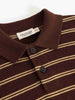 marmar copenhagen teno knit polo dark wheat stripe