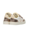 veja small v-90 velcro leather sneakers white sable bronze