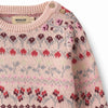 wheat mikmak baby sweater rose