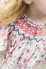 tartine et chocolat liberty print smocked baby dress ecru