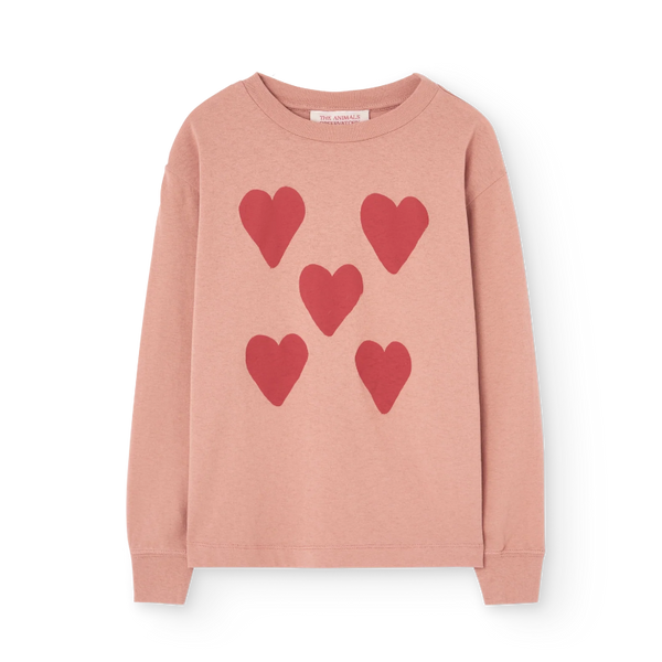 the animals observatory dog kid long sleeve t-shirt hearts