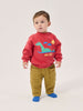 bobo choses lake monster baby sweatshirt red