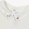 tartine et chocolat embroidered collar baby body off-white