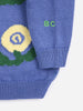 bobo choses stamp bloom baby cardigan purple