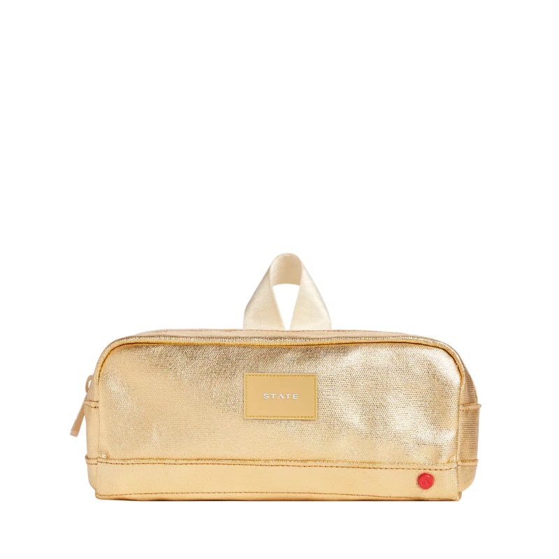 state bags clinton pencil case gold