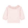 bonton piris ruffle collar baby t-shirt rose