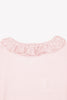 bonton ruffle collar long sleeve t-shirt rose