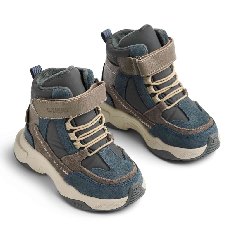 wheat tex sneaker boots dark petroleum